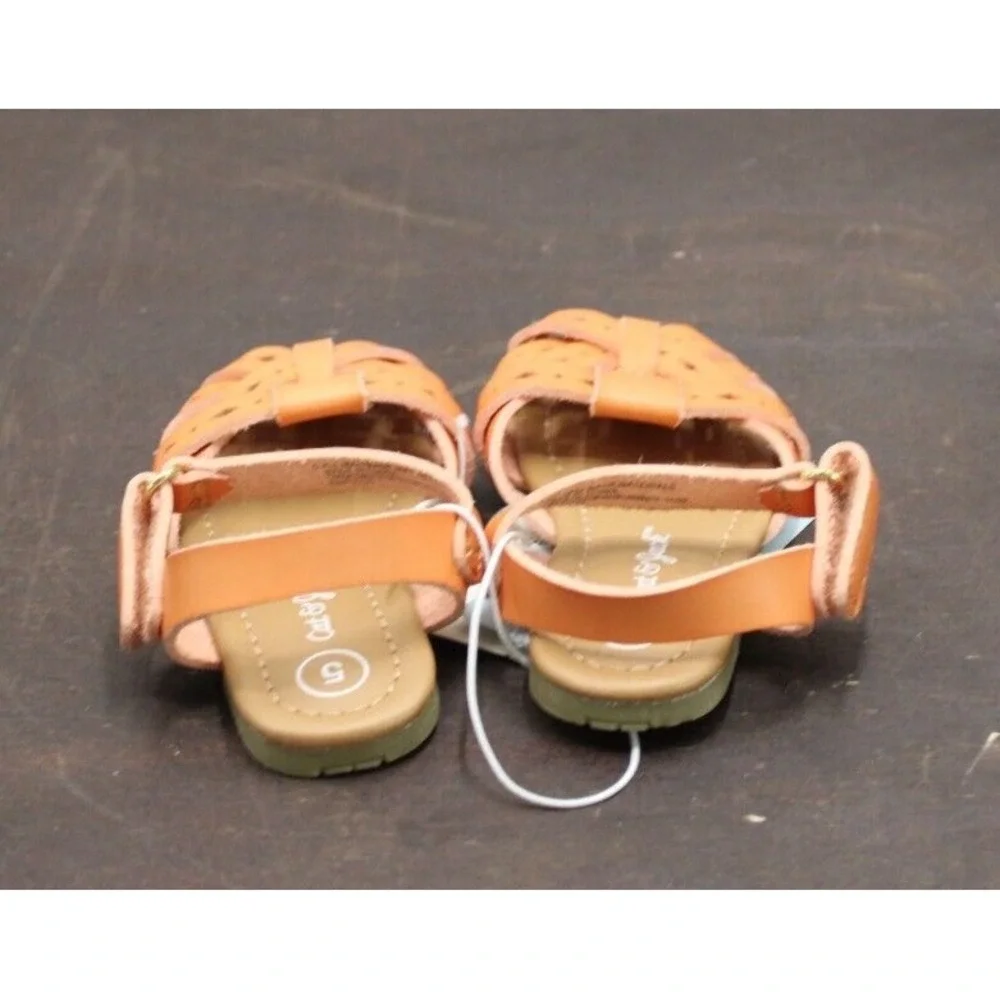 Cat Jack Orange Gladiator Sandals Toddler‎ Girls Size 5 Hook Loop Closure